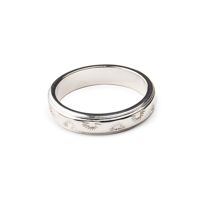 Palm Band Ring in Sterling Silver