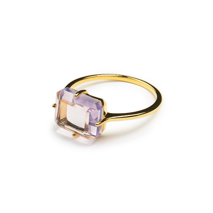  Lavender Quartz Ring in 14K Gold Vermeil