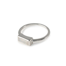 Load image into Gallery viewer, Moonstone Baguette Ring in Sterling Silver
