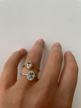 Load image into Gallery viewer, Oval Aquamarine Ring in 14K Gold Vermeil
