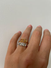 Load image into Gallery viewer, Triple Glass Morganite Ring in 14K Gold Vermeil
