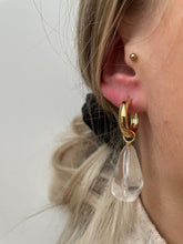 Load image into Gallery viewer, LUXE Huggie Earrings with Crystal Tumble 
