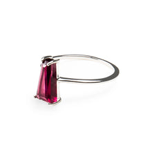 Load image into Gallery viewer, Tapered Rhodolite Ring in Sterling Silver
