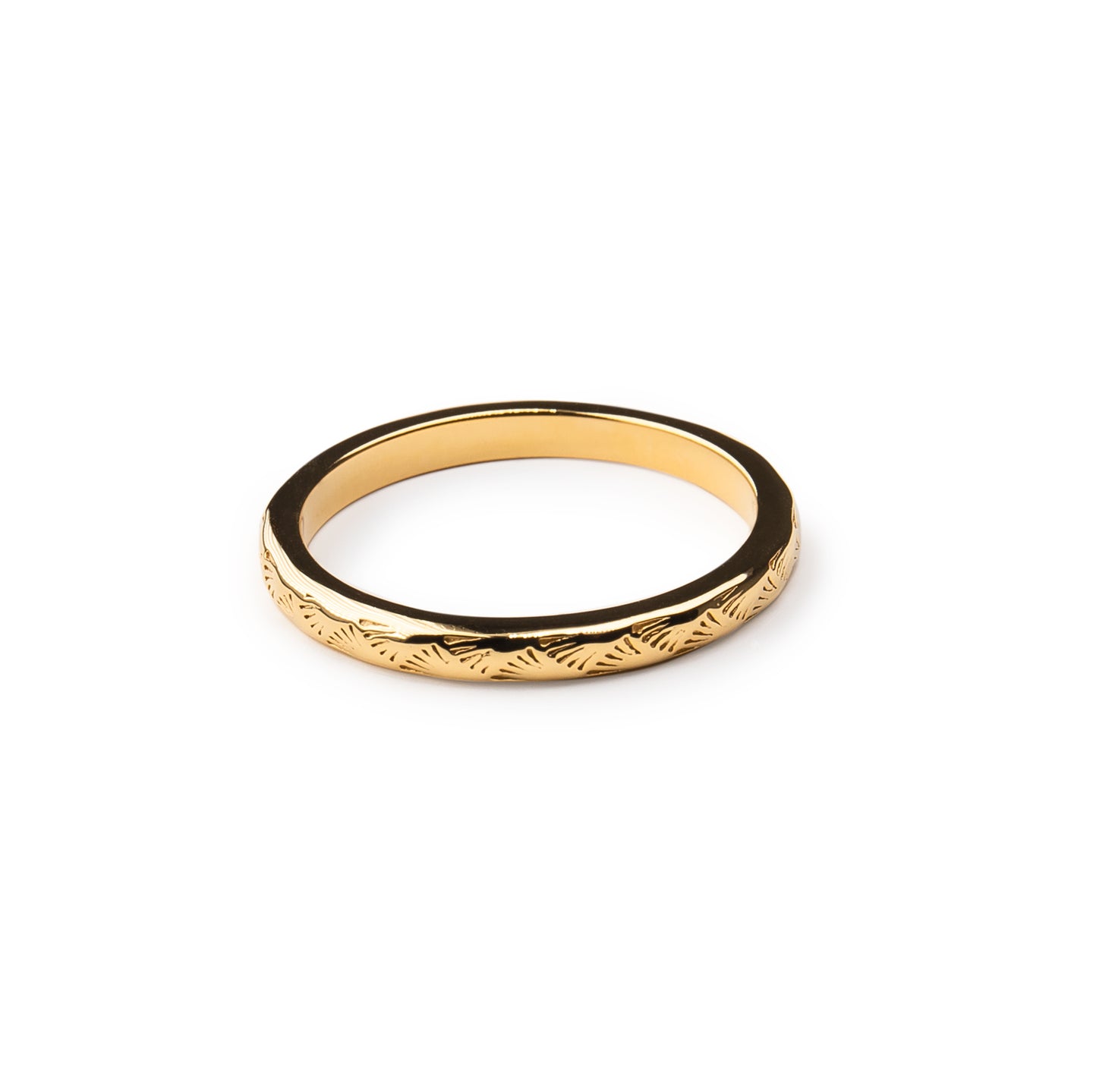 Slim Shell Band Ring in 14K Gold Vermeil