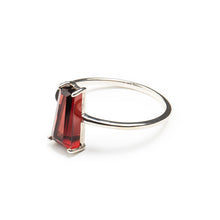 Load image into Gallery viewer,  Tapered Rhodolite Ring in Sterling Silver
