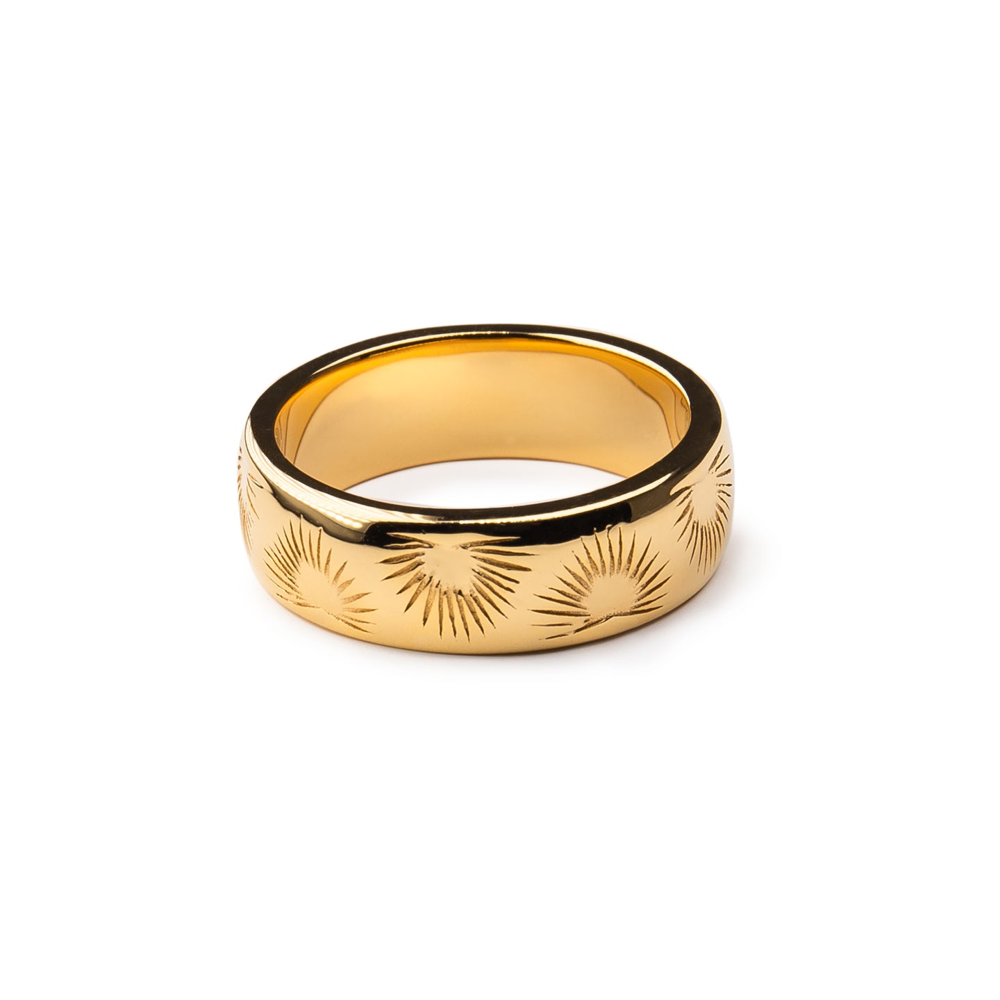 Chunky Palm Band Ring in 14K Gold Vermeil