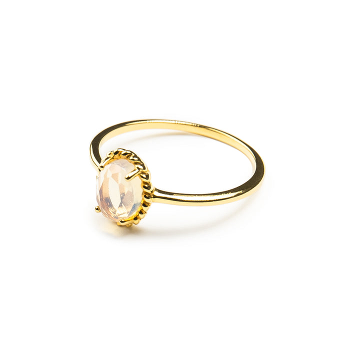 Vintage Inspired Opal Ring in 14K Gold Vermeil