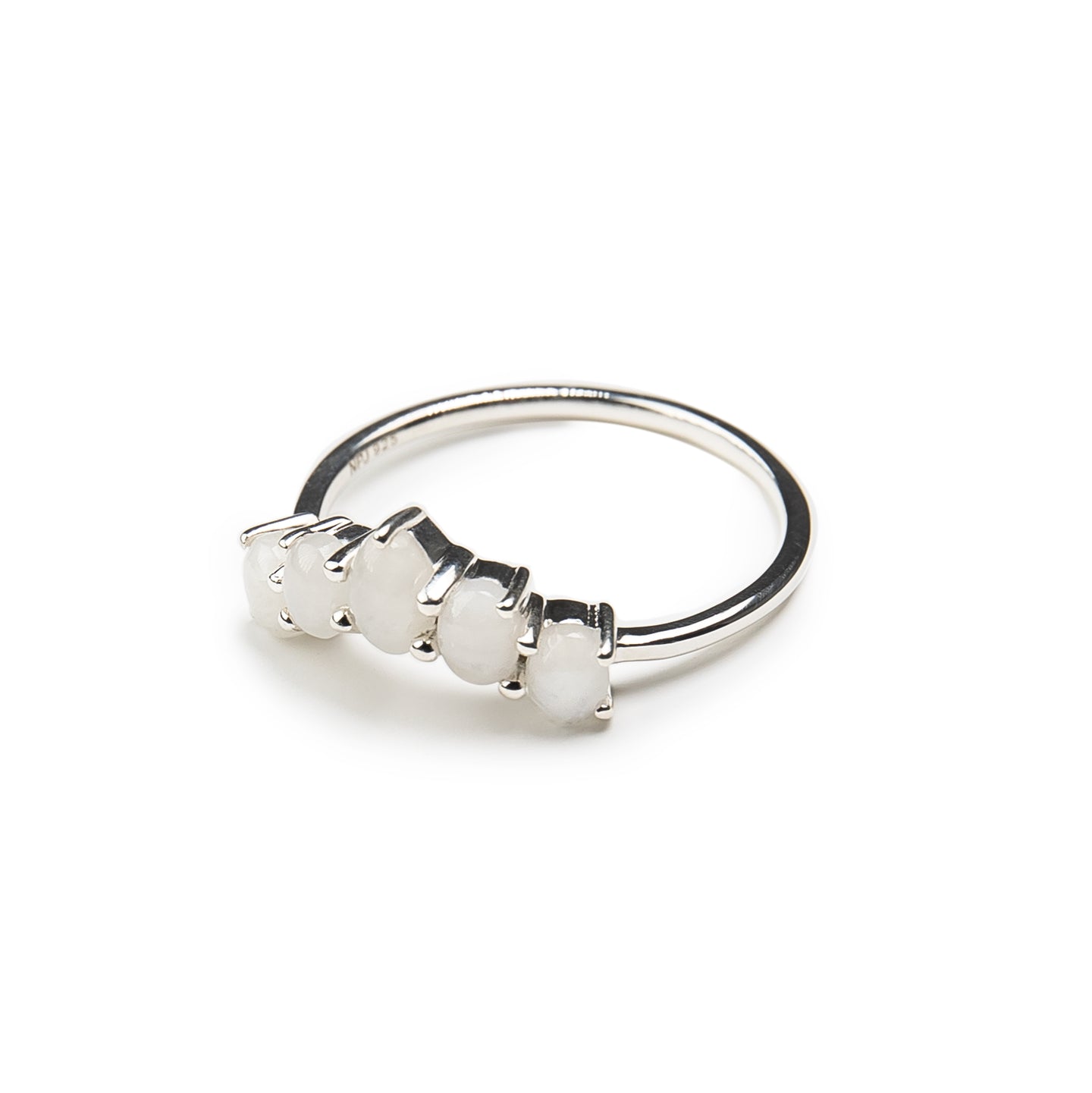 Moonstone Bubble Cuff Ring in Sterling Silver