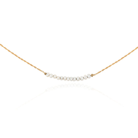 Pearl Necklace in 14K Gold Vermeil