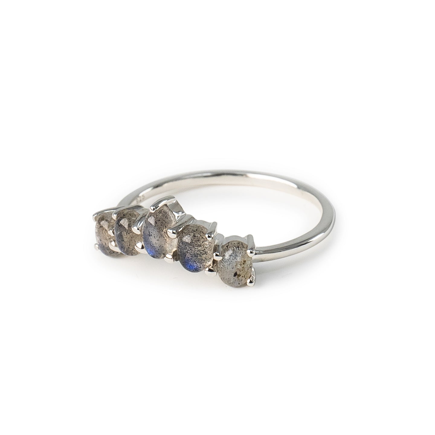 Labradorite Bubble Cuff Ring in Sterling Silver