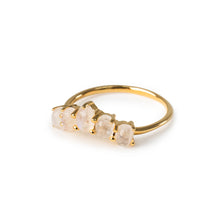 Load image into Gallery viewer, Moonstone Bubble Cuff Ring in 14K Gold Vermeil
