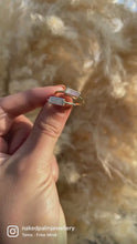 Load and play video in Gallery viewer, Moonstone Baguette Ring in 14K Gold Vermeil
