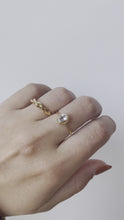 Load and play video in Gallery viewer, Oval Aquamarine Ring in 14K Gold Vermeil
