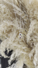 Load and play video in Gallery viewer, Reversible Engraved Diamond Locket Necklace in Sterling Silver
