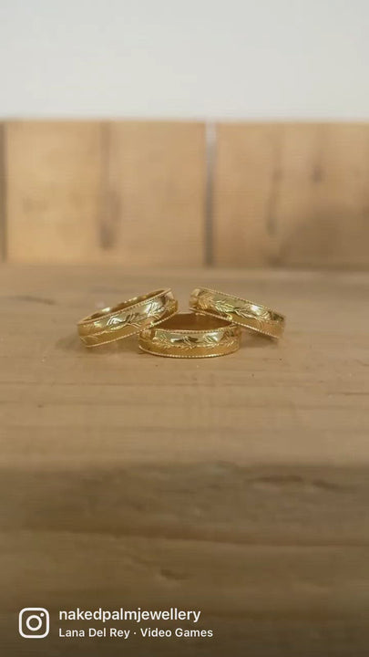 Barleycorn Band Ring in 14K Gold Vermeil